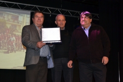 D'esquerra a dreta, Francesc Simona, Ramón Verdaguer i el president del Club, Francisco Calvillo