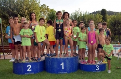 Pòdium infantil del 2n Triatló de Festa Major. Foto: Club Triatló Montornès