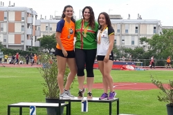 Ariadna Domínguez, campiona de Catalunya sub-20 en llançament de pes  (Foto: Club Atletisme Montornès)