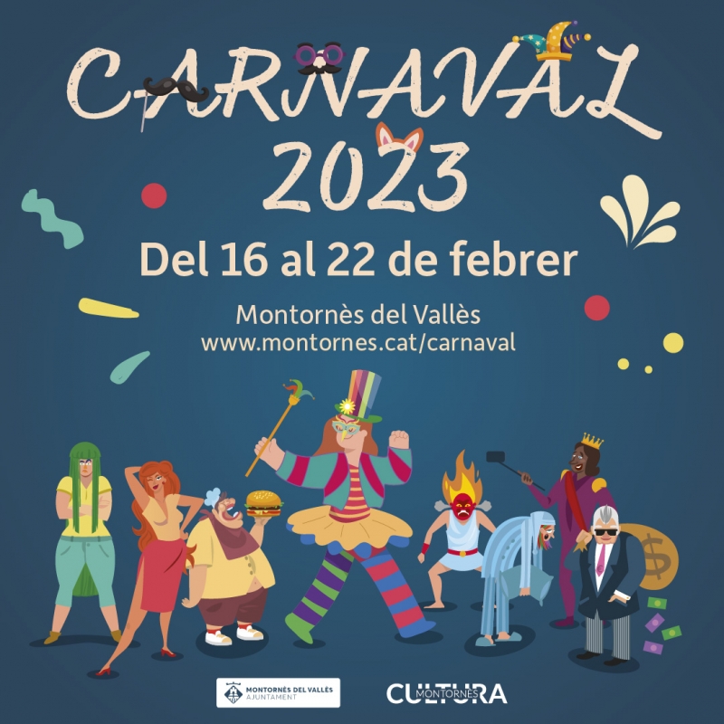 Imatge de la programació d'activitats de Carnaval 2023.