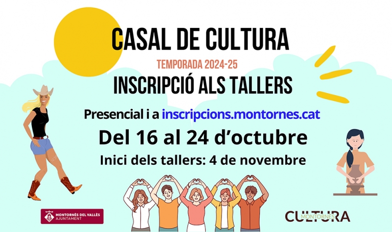 Programa de tallers del Casal de Cultura, de novembre 2024 a juny 2025