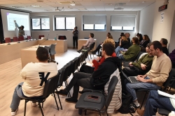 Presentació dels resultats de l'enquesta a la Sala d'Actes de l'Ajuntament.