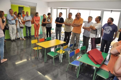 Acte de lliurament de les noves dependències per part de l'Ajuntament a l'escola Sant Sadurní