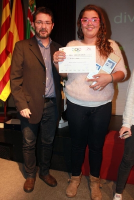 Paula Torrente del Club Bàsquet Vila de Montornès, premi infantil femení a la constància