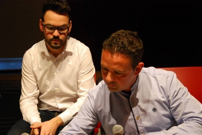 Els germans Álvarez Conchudo en un moment de la presentació