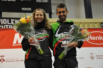 Núria Carbonell i Eloi Cabezas, guanyadors de la cursa dels 6 km