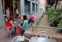 Una de les terrasses de Montornès