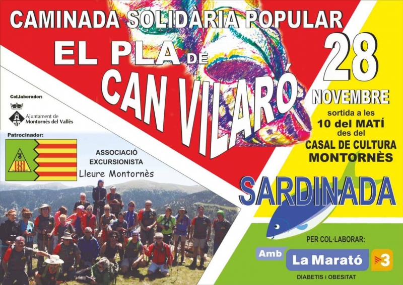 Cartell caminada solidària popular