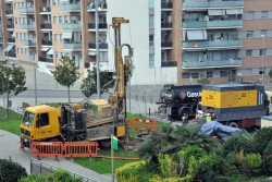 Perforació de pous de sondatge per a l'extracció de l'escalfor del subsòl