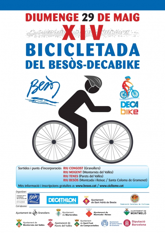 Cartell XIV Bicicletada del Besòs - Decabike