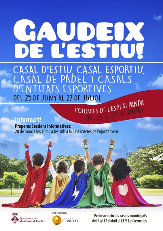 Cartell de les activitats d'estiu 2018