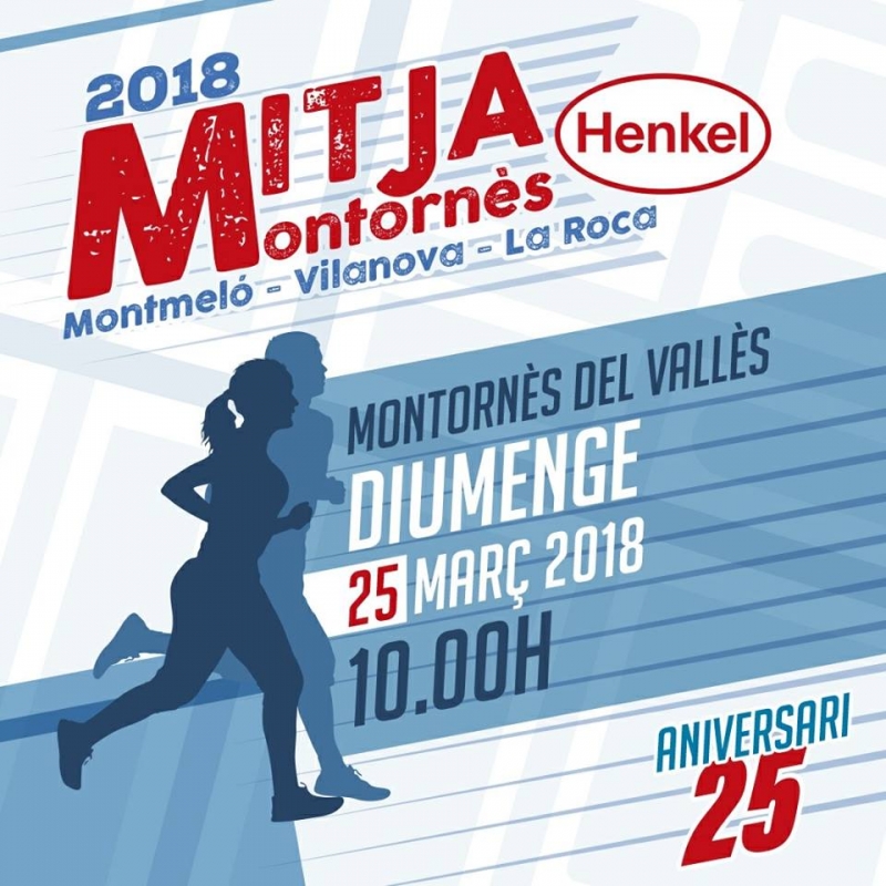 Cartell de la 25a Mitja Marató (Font: Mitja Montornès)