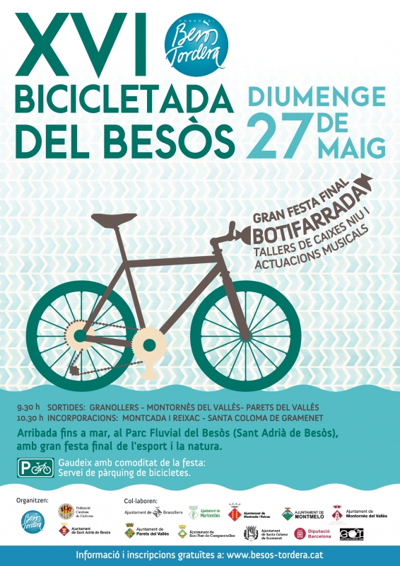 Cartell de la XVI Bicicletada del Besòs