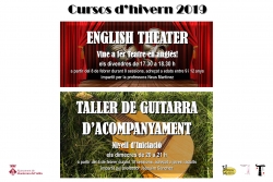 Adaptació del cartell dels cursos d'hivern a l'Escola Municipal de Música, Dansa i Aula de Teatre