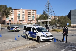 Agents de la Policia Local en un dels controls d'aquests dies