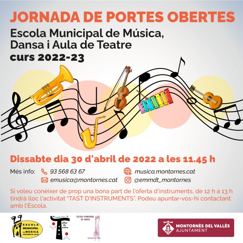 Cartell de la jornada de portes obertes.