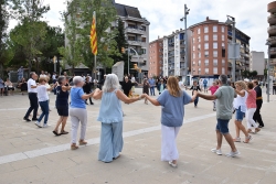 Ballada de sardanes al final de l'acte de la Diada.