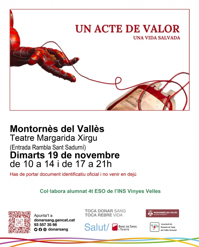 El cartell d'aquesta campanya està dissenyat per l'alumnat de 4t d'ESO de l'Institut Vinyes Velles.