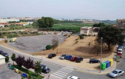 Vista dels terrenys des del terrat de l'edifici de l'Ajuntament