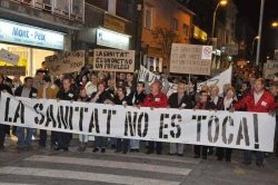 Cap de la manifestació al seu pas pel carrer Major