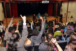 Acte de lliurament dels premis a la nova sala polivalent de Montornès Nord