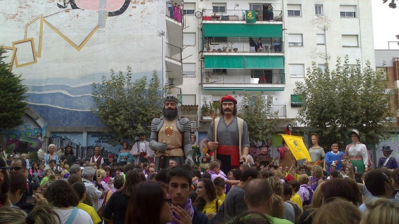 Els gegants a la Festa Major