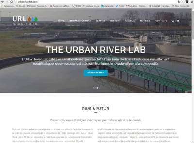 Pàgina principal del nou web de l'Urban River Lab