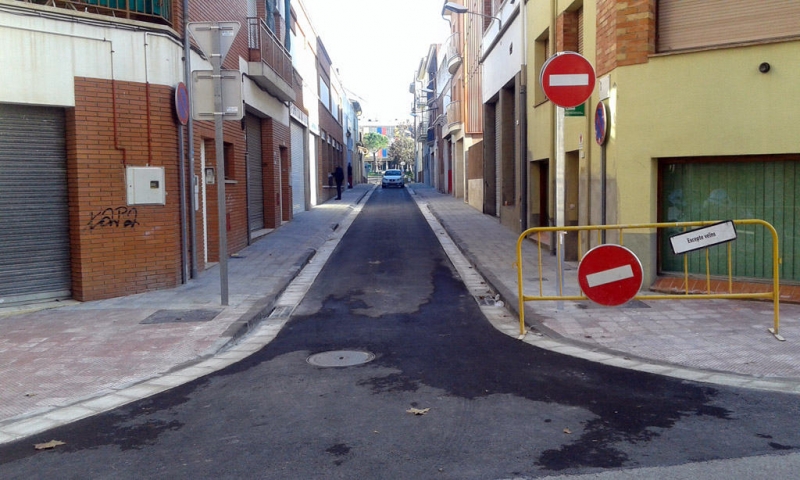 El carrer d'Anselm Clavé, després de les obres de remodelació