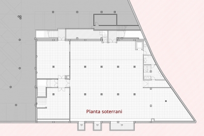 Plànol de secció de la façana lateral