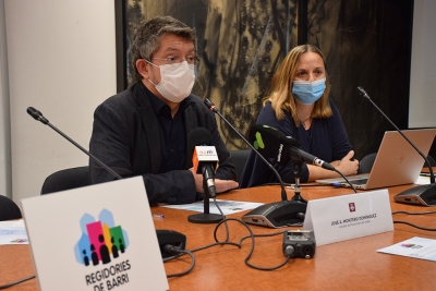 Presentació del nou projecte per impulsar les regidories de barri, amb l'alcalde, José A. Montero, i la tècnica de Participació Ciutadana, Beatriu Quintana.