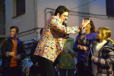 Un moment de l'encesa de les llums de Nadal.