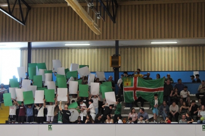 L'afició del Montornès el dia del partit. (imatge: AE Montornès Futbol Sala)