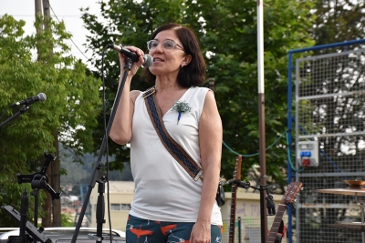 Parlaments de la directora de l'Escola Marinada, Merche Miño.