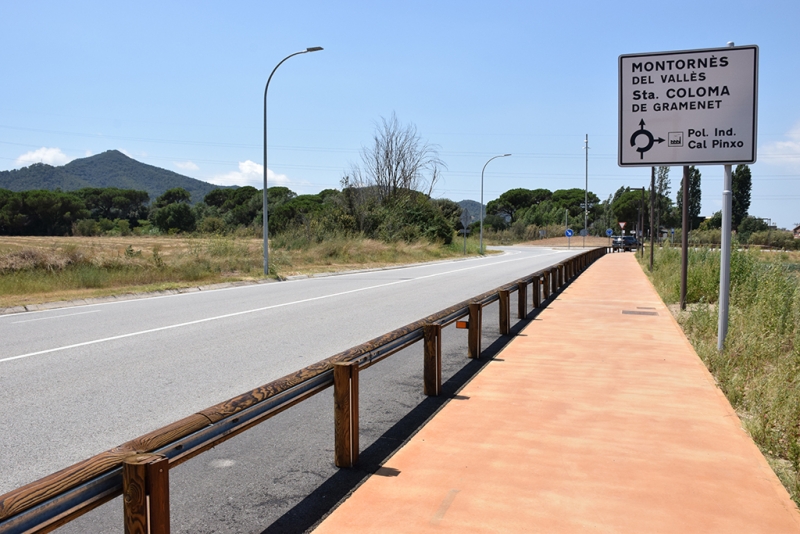 Un tram del nou itinerari de vianants entre Montornès i Vilanova.