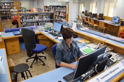 Sala superior de la Biblioteca.