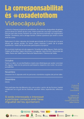 Cartell del projecte de creació de 6 video càpsules.