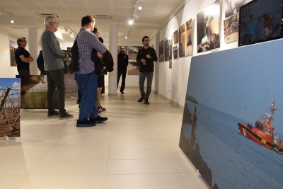  Un moment de la inauguració de l'exposició.