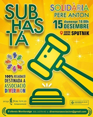 Cartell de la subhasta solidària de la Penya Pere Anton