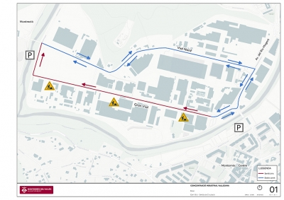 Plànol amb les afectacions del sentit de circulació mentre durin les obres