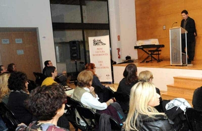 Un moment de l'acte celebrat a la sala polivalent de l'església de Sant Sadurní